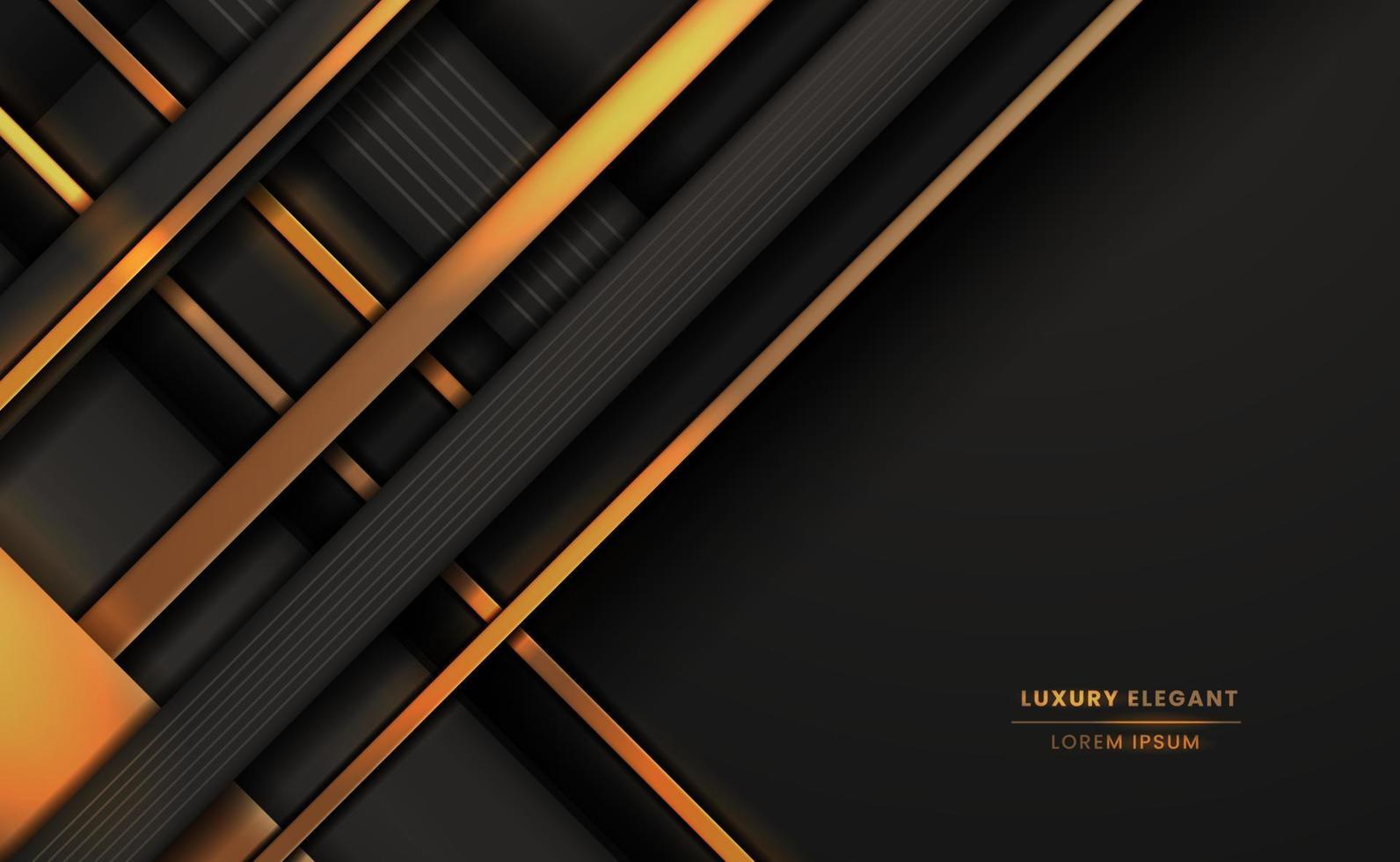 abstract background golden and black elegant luxury geometric royal quality award background cover template vector