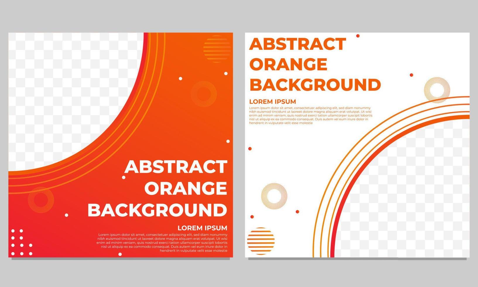 abstract orange gradient social media post template vector