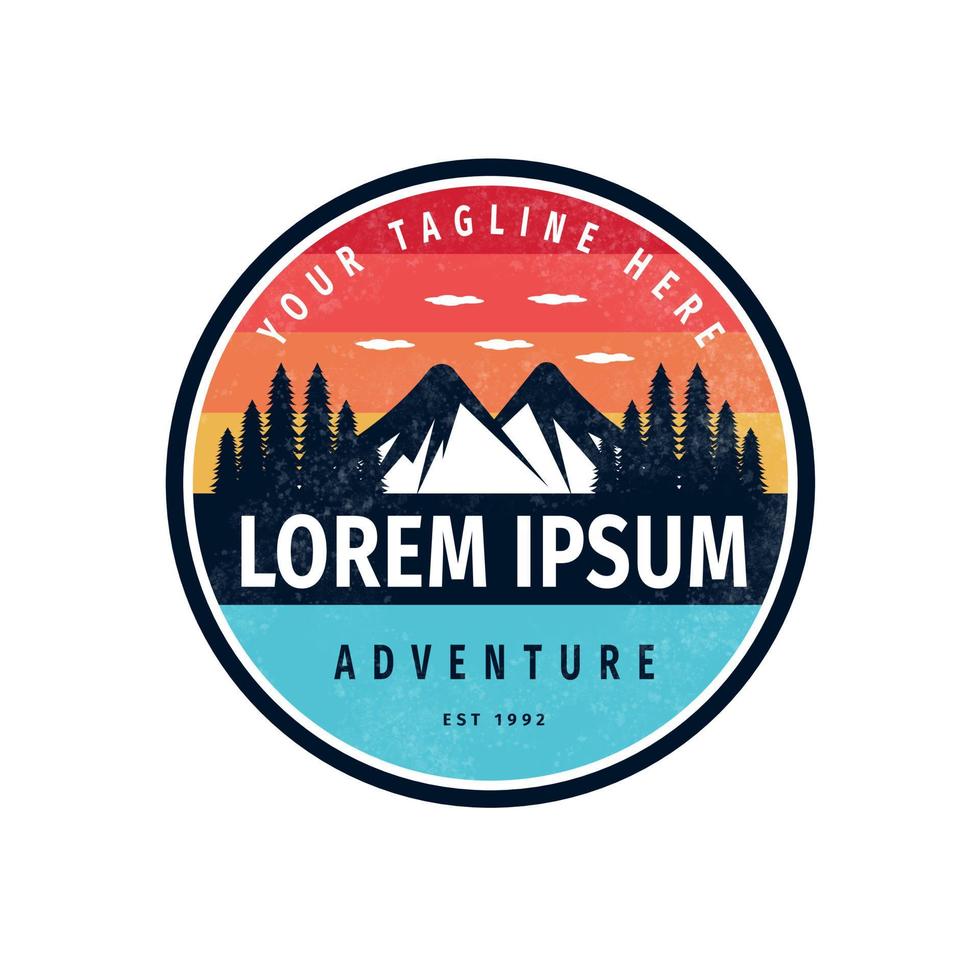 mountain adventure nature lover logo vector