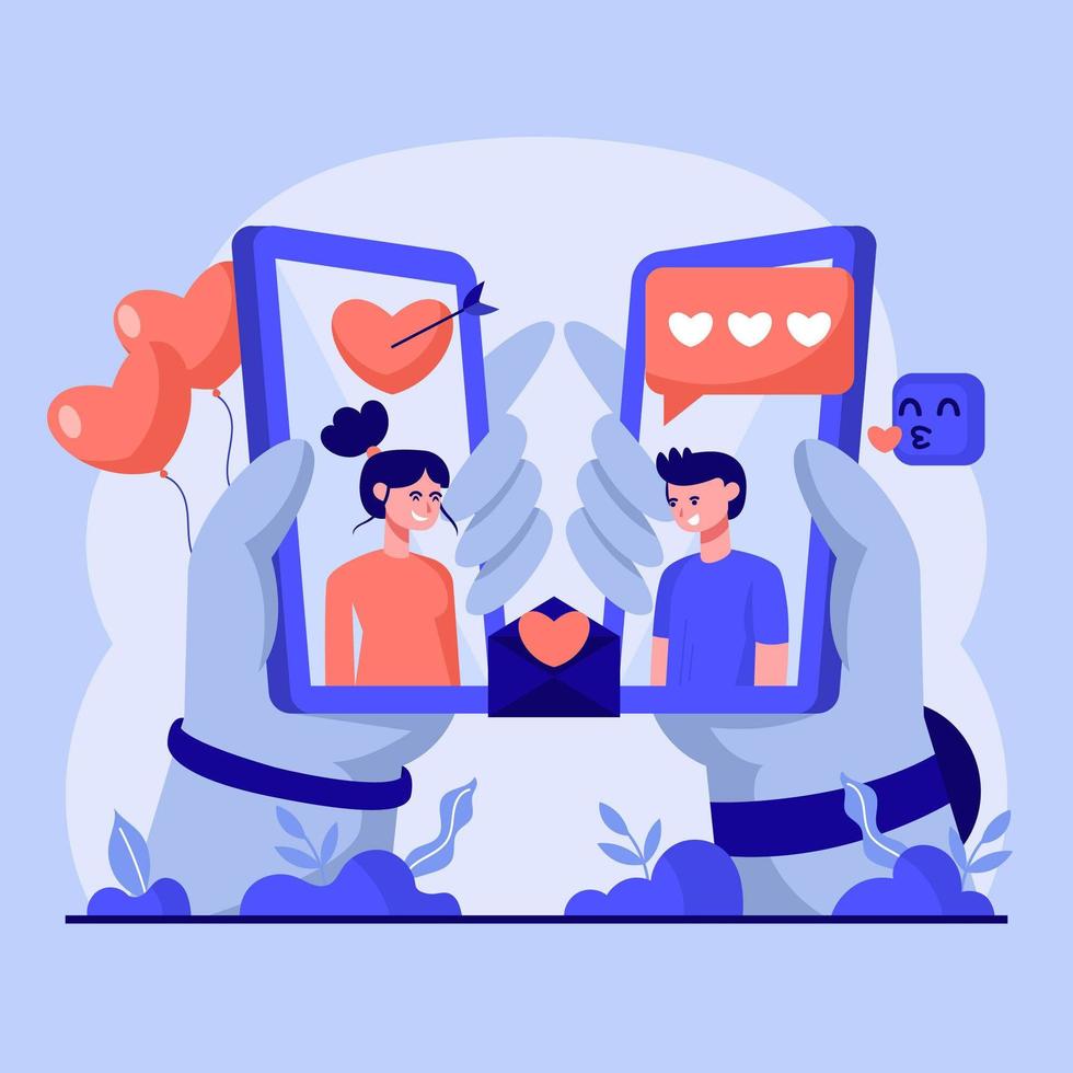 Online Dating Concept vector