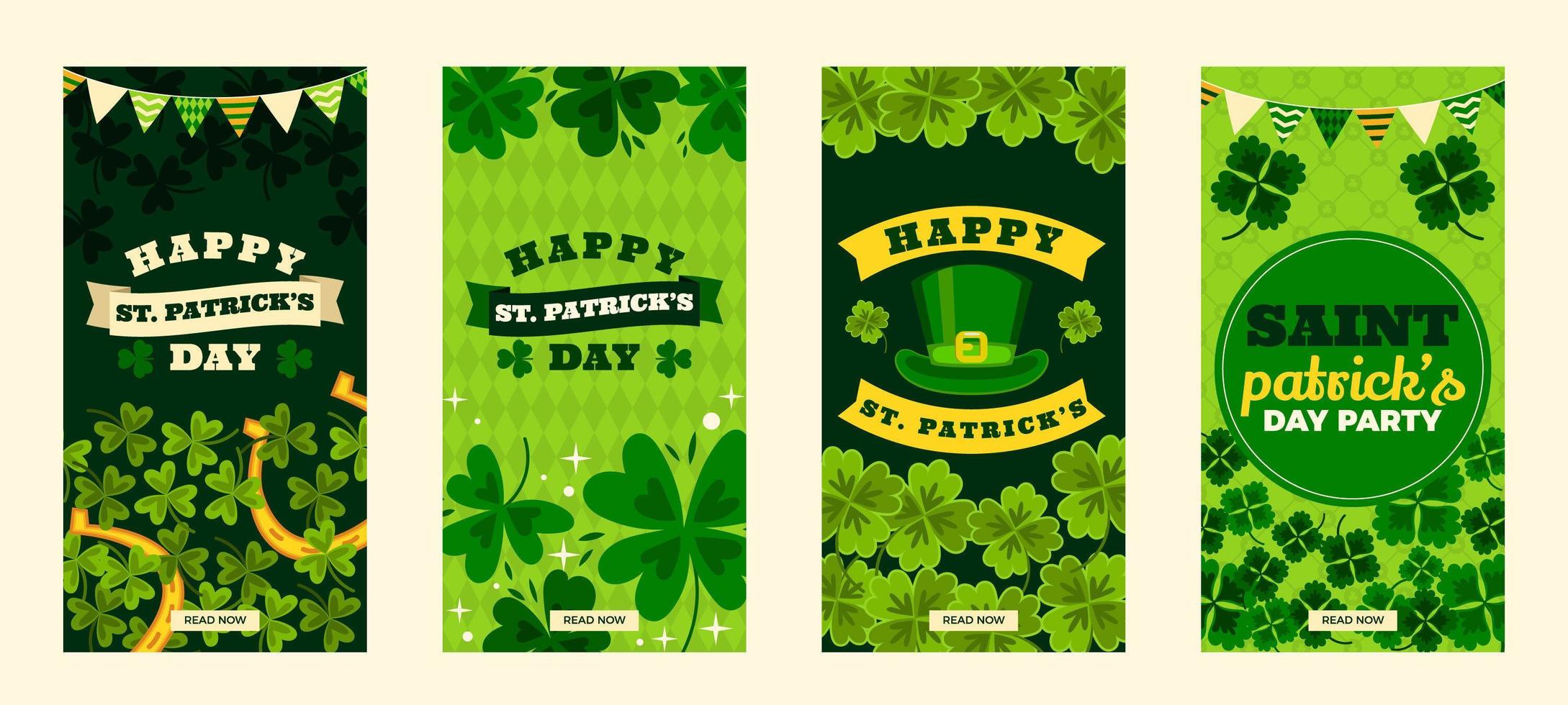 Social Media Story Post for Saint Patrick's Day vector