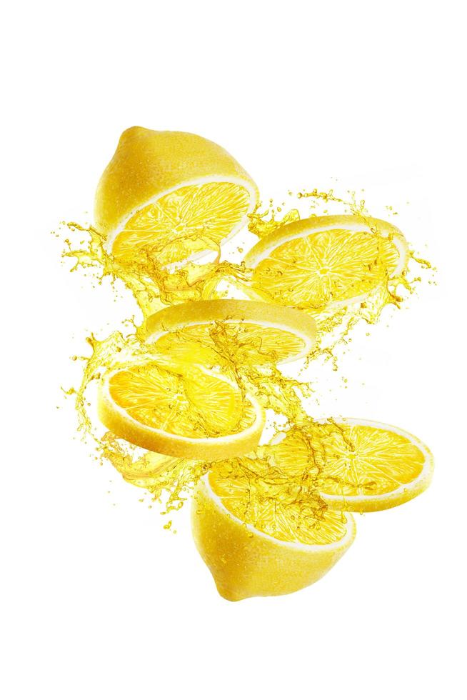 fresh lemon slice photo