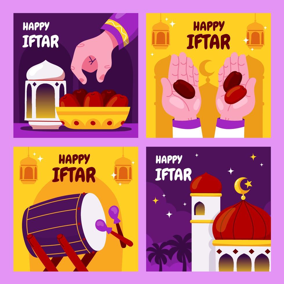 Happy Iftar Post vector