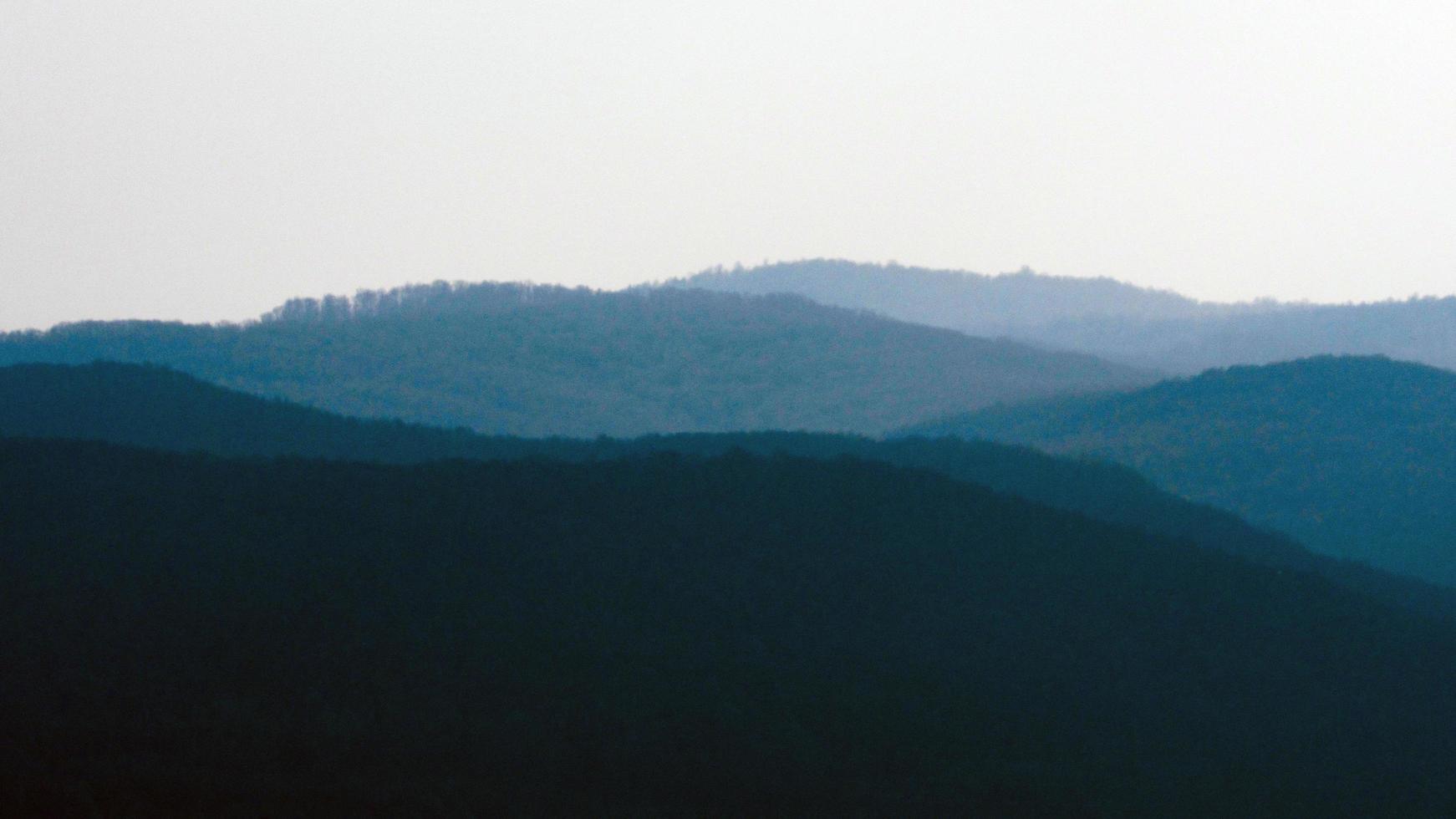 Mystical mountain landscape. view of mountains photo