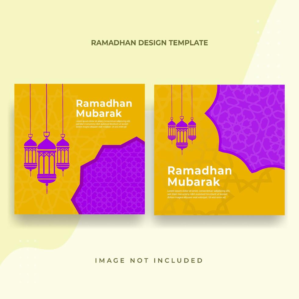 Beautiful ramadan social media posts vector background