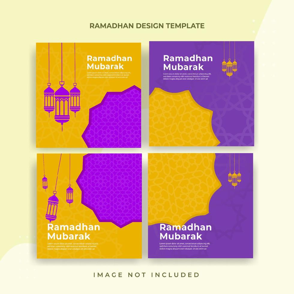 Beautiful ramadan social media posts vector background