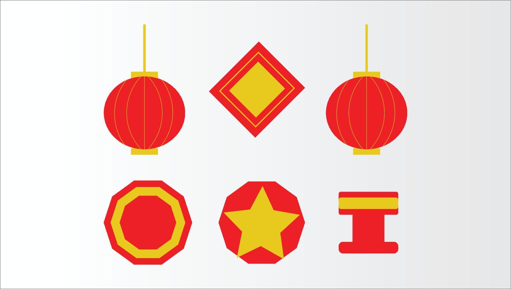 set of chiness new year vector