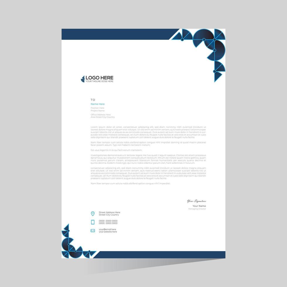 letterhead design for any company use vector