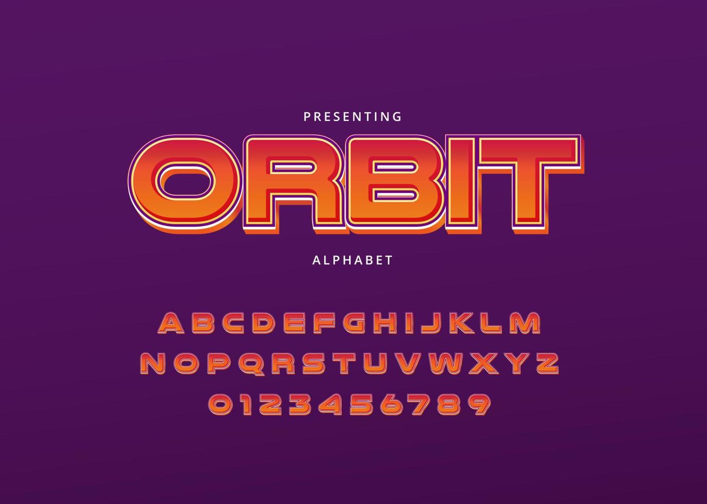 Playful style text effect, trendy game title font alphabet and number vector
