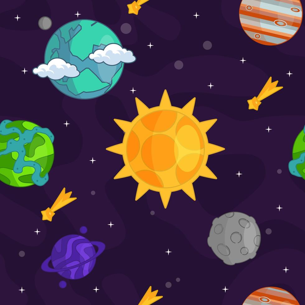 Cute Colorful Space vector