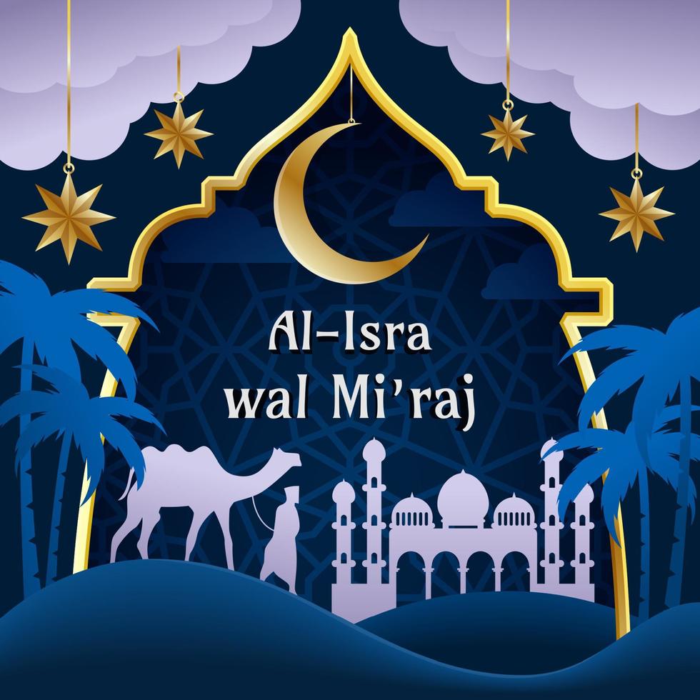 Isra Mi'raj Celebration vector