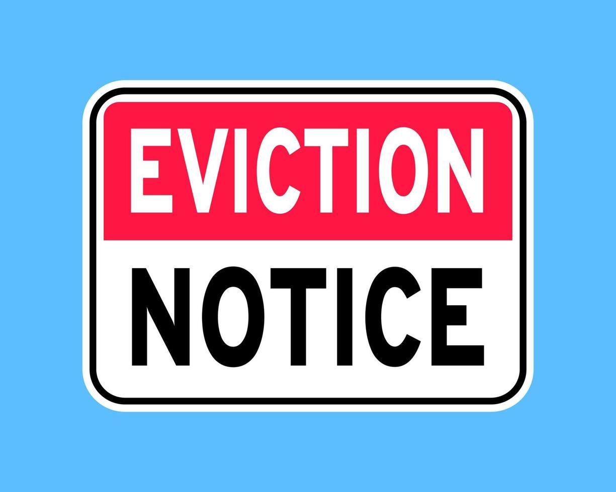 House eviction notice legal document icon sign vector illustration flat style design.