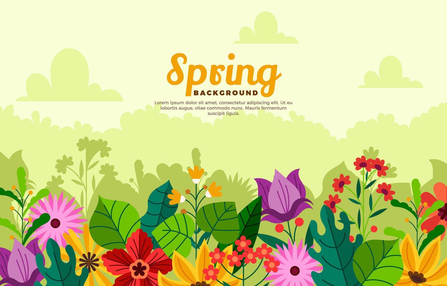 Beautiful Floral in Spring Concept vector
