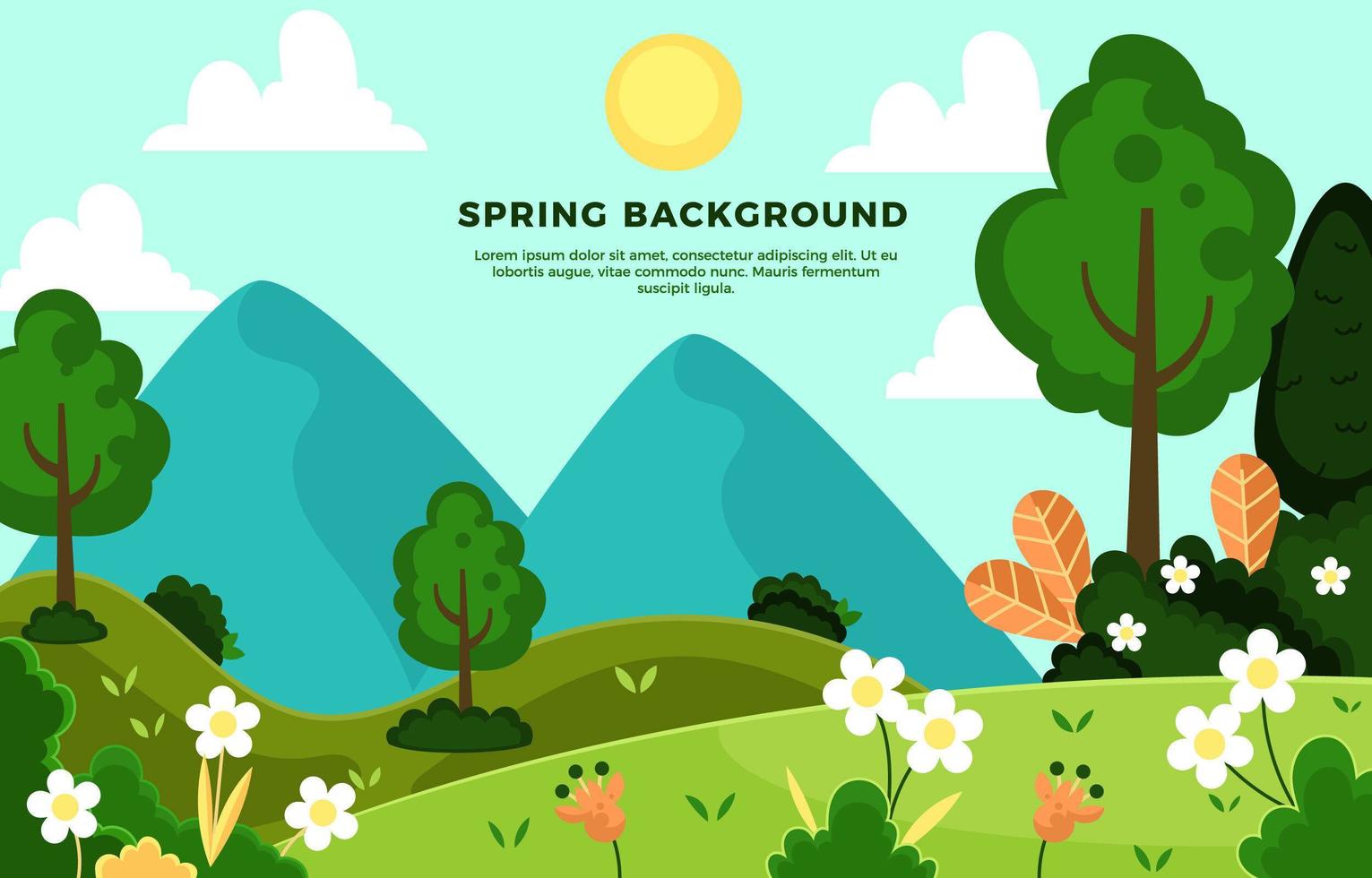 concepto de fondo de primavera vector