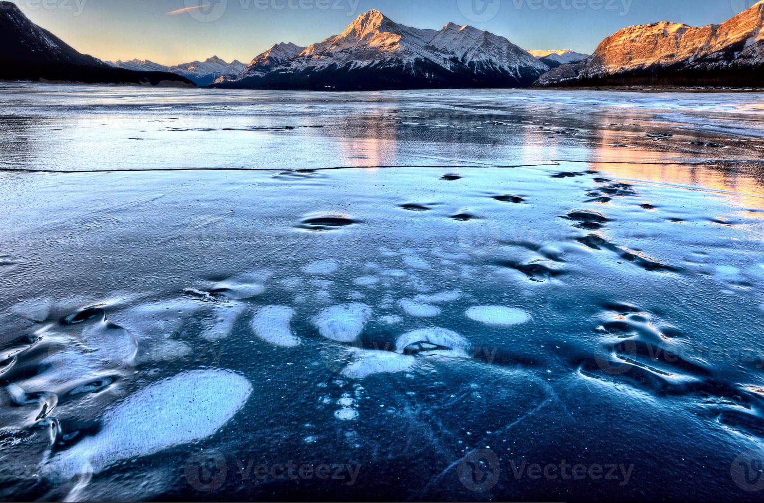 Abraham Lake Winter photo