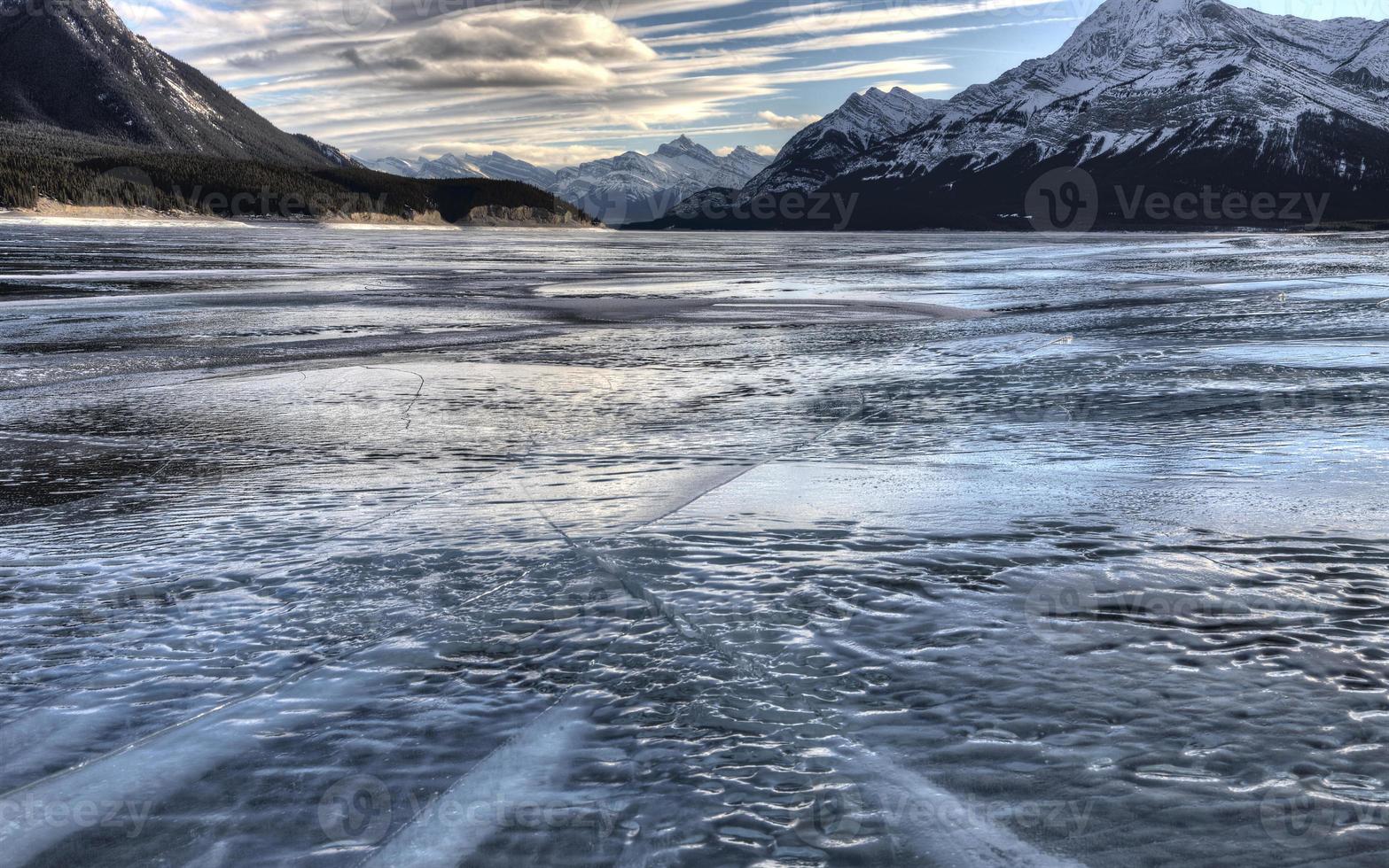 Abraham Lake Winter photo