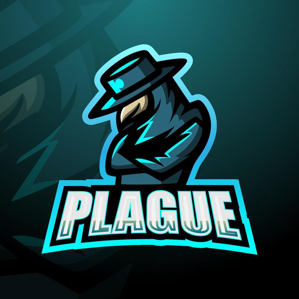 Plague mascot esport logo design vector