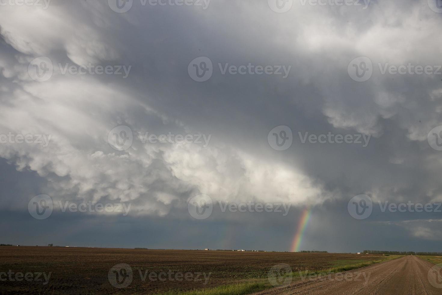 Storm Clouds Saskatchewan Rainbow photo