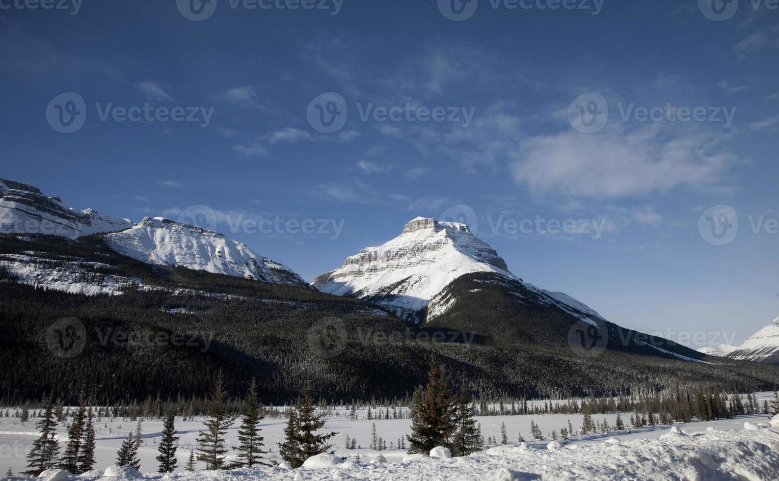 Rocky Mountains in Winter Canada photo