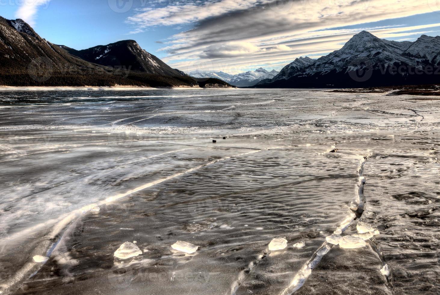 Abraham Lake Winter photo
