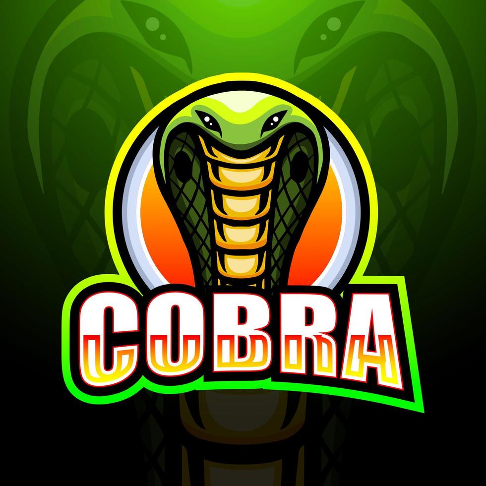 Cobra mascot esport logo design vector