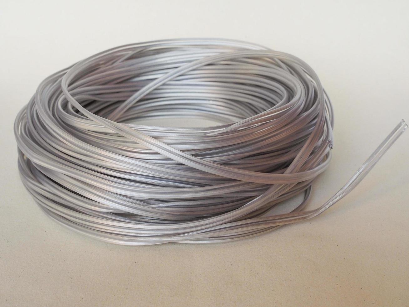 Electric wire on desk photo