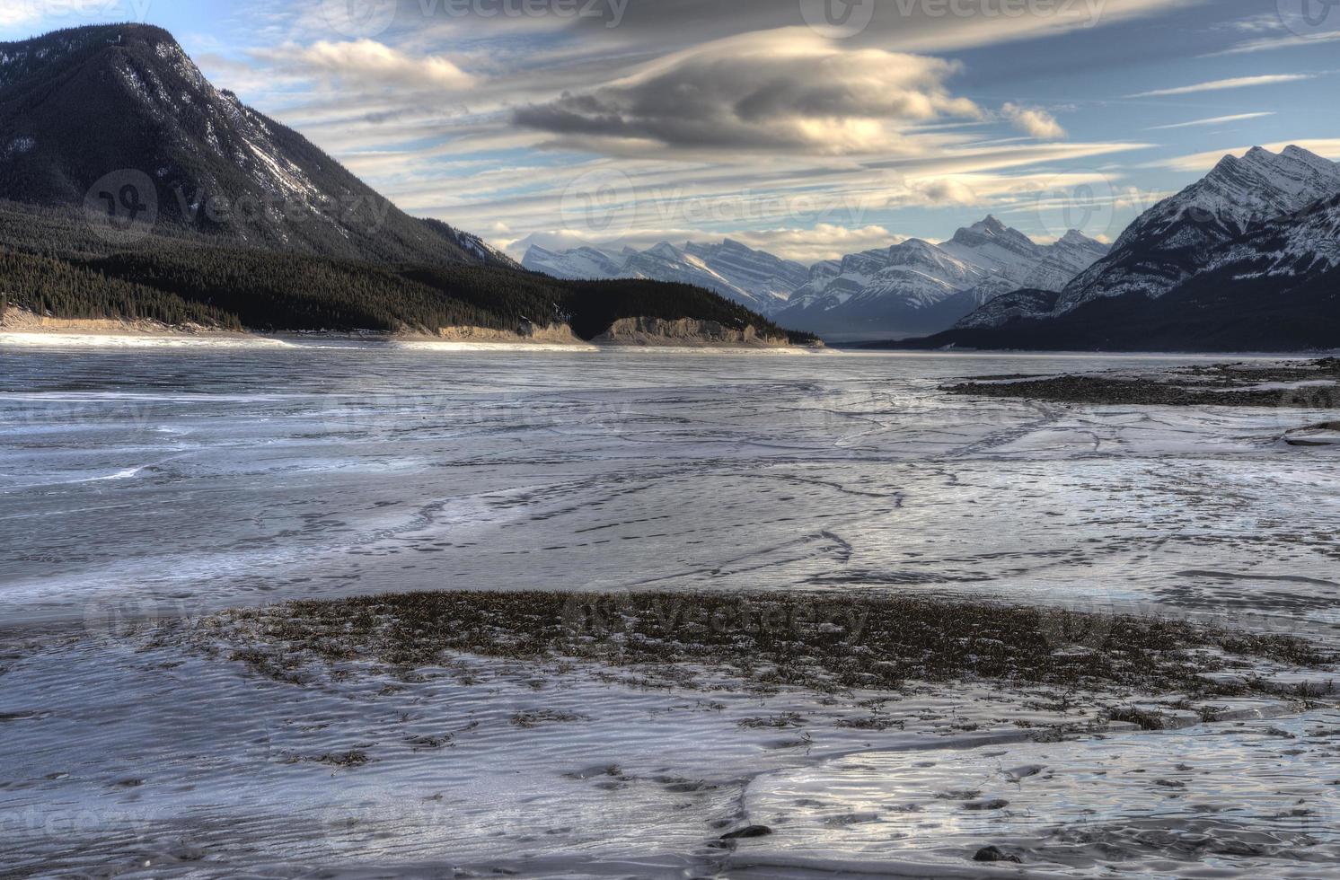 Abraham Lake Winter photo