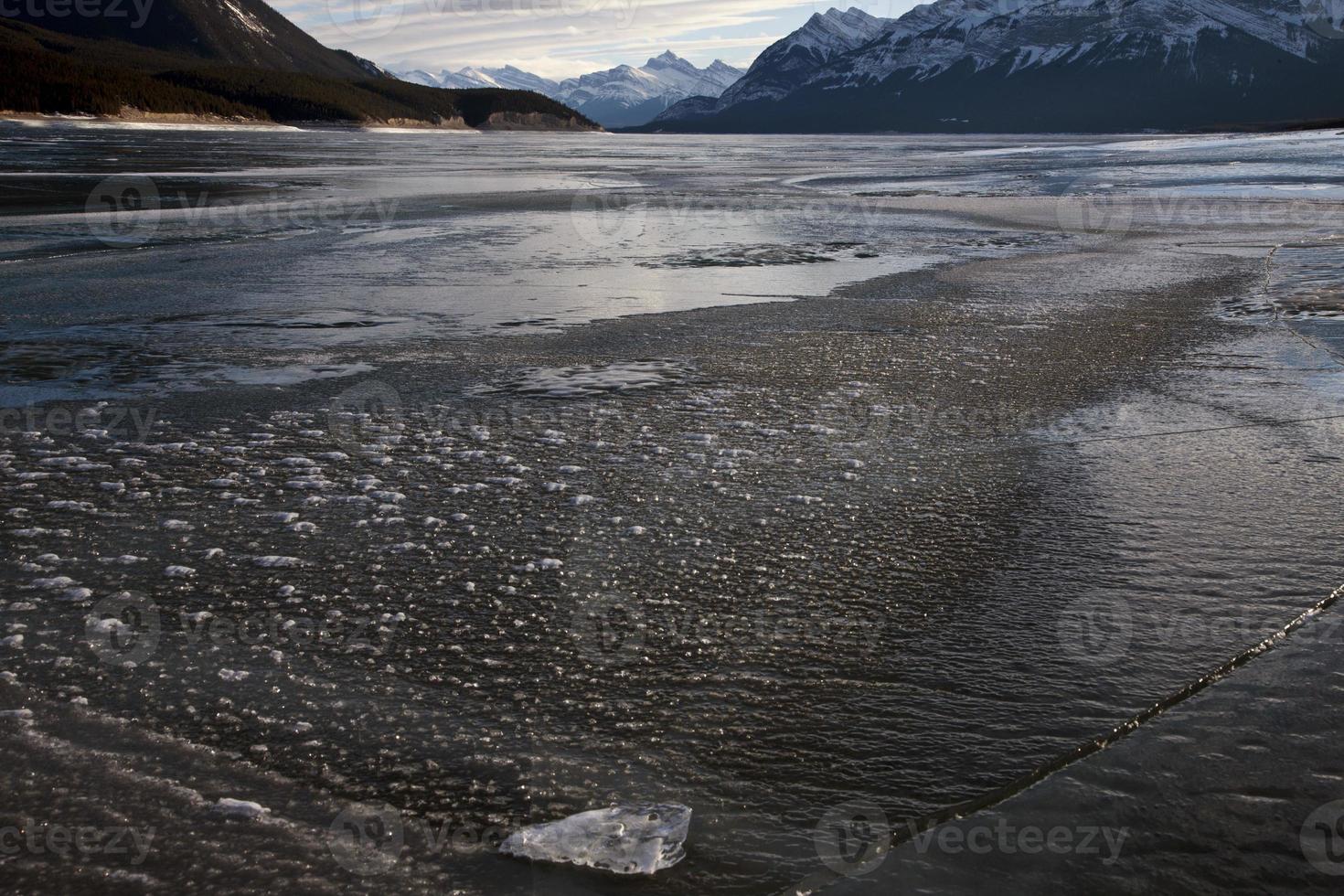 Abraham Lake Winter photo