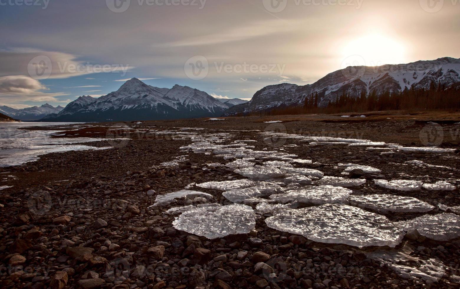 Abraham Lake Winter photo