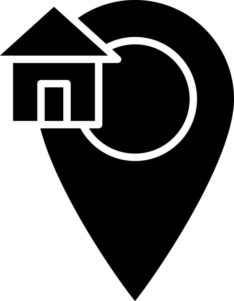 Home Location Glyph Icon Vector