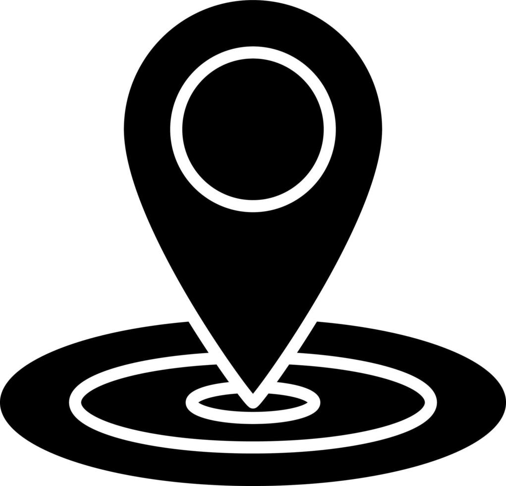 vector de icono de glifo de símbolo de ubicación