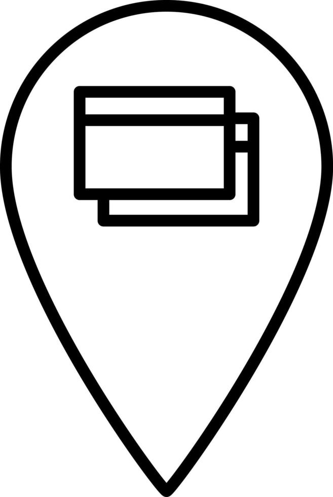 Map Location Outline Icon Vector
