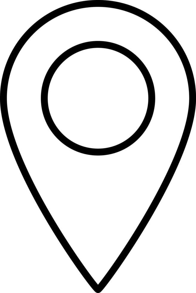 Location Symbol Outline Icon Vector