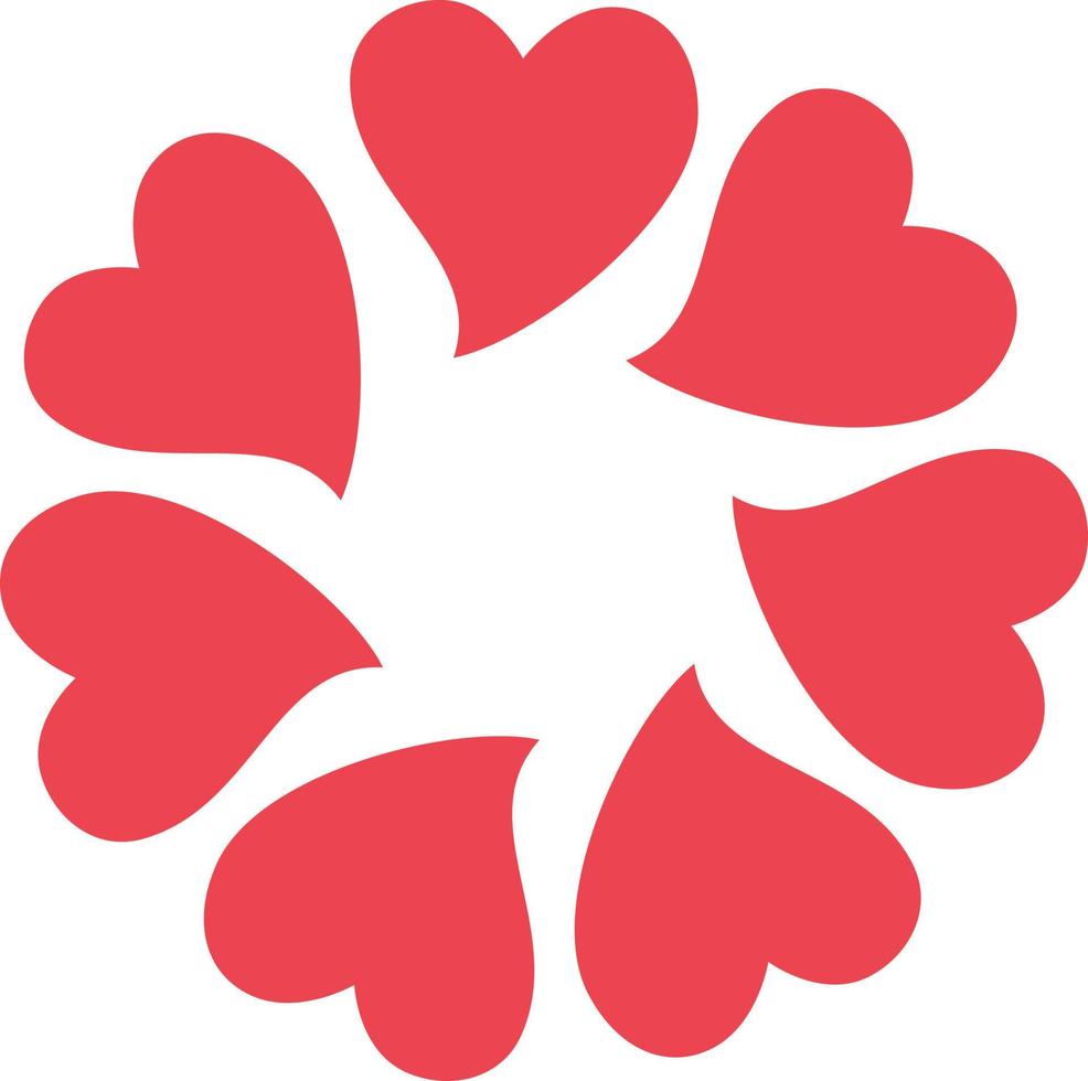 Heart Circle Filled Icon Vector