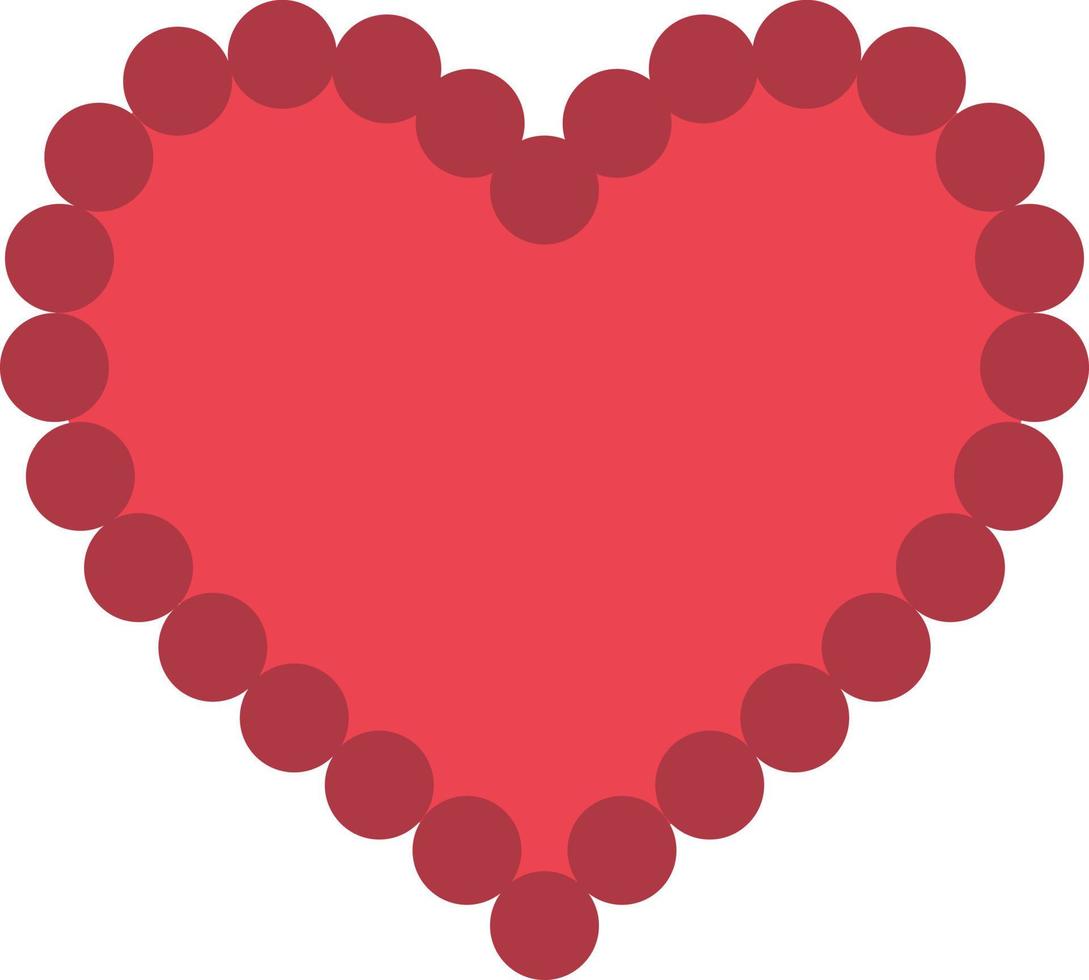 Pearl Heart Filled Icon Vector