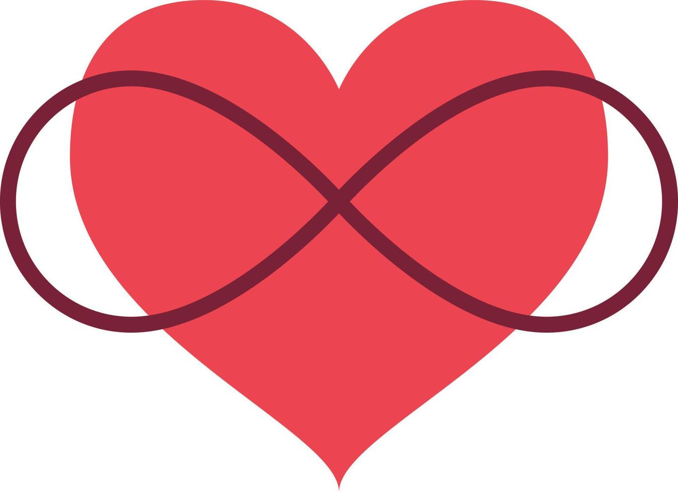 Infinity Heart Filled Icon Vector