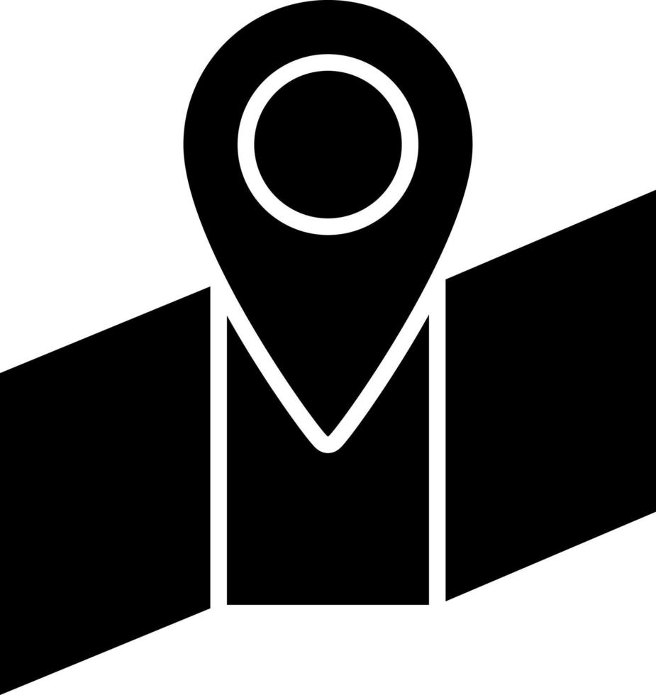 vector de icono de glifo de ubicación de mapa