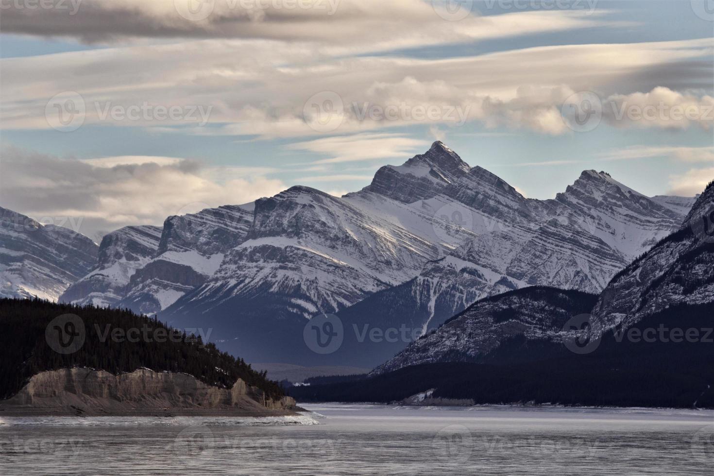 Rocky Mountains in Winter Canada photo
