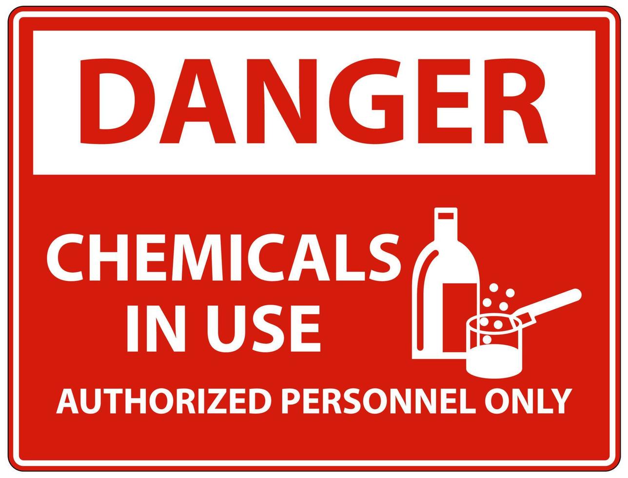 Danger Chemicals In Use Symbol Sign On White Background vector