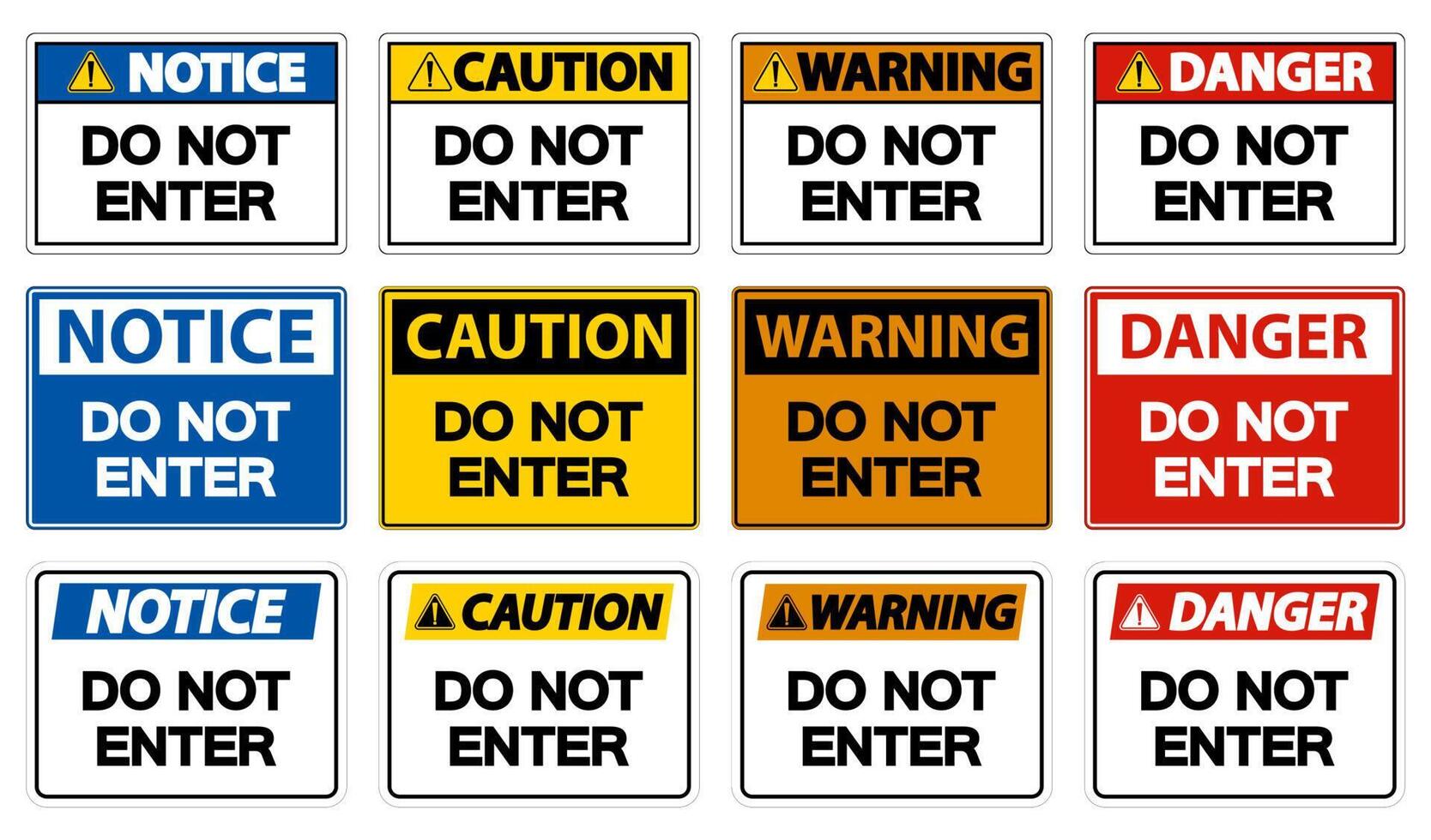 Do Not Enter Symbol On White Background vector