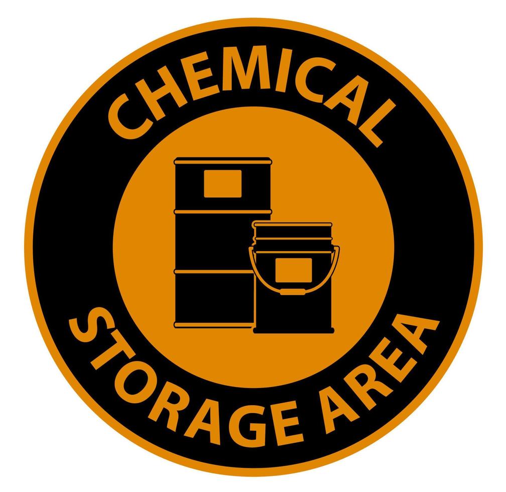 Caution Chemical Storage Symbol Sign On White Background vector