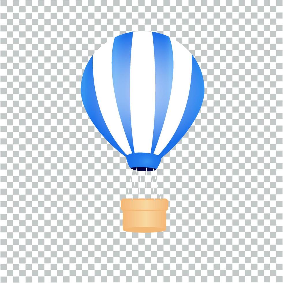 Air balloon vector on transparent background