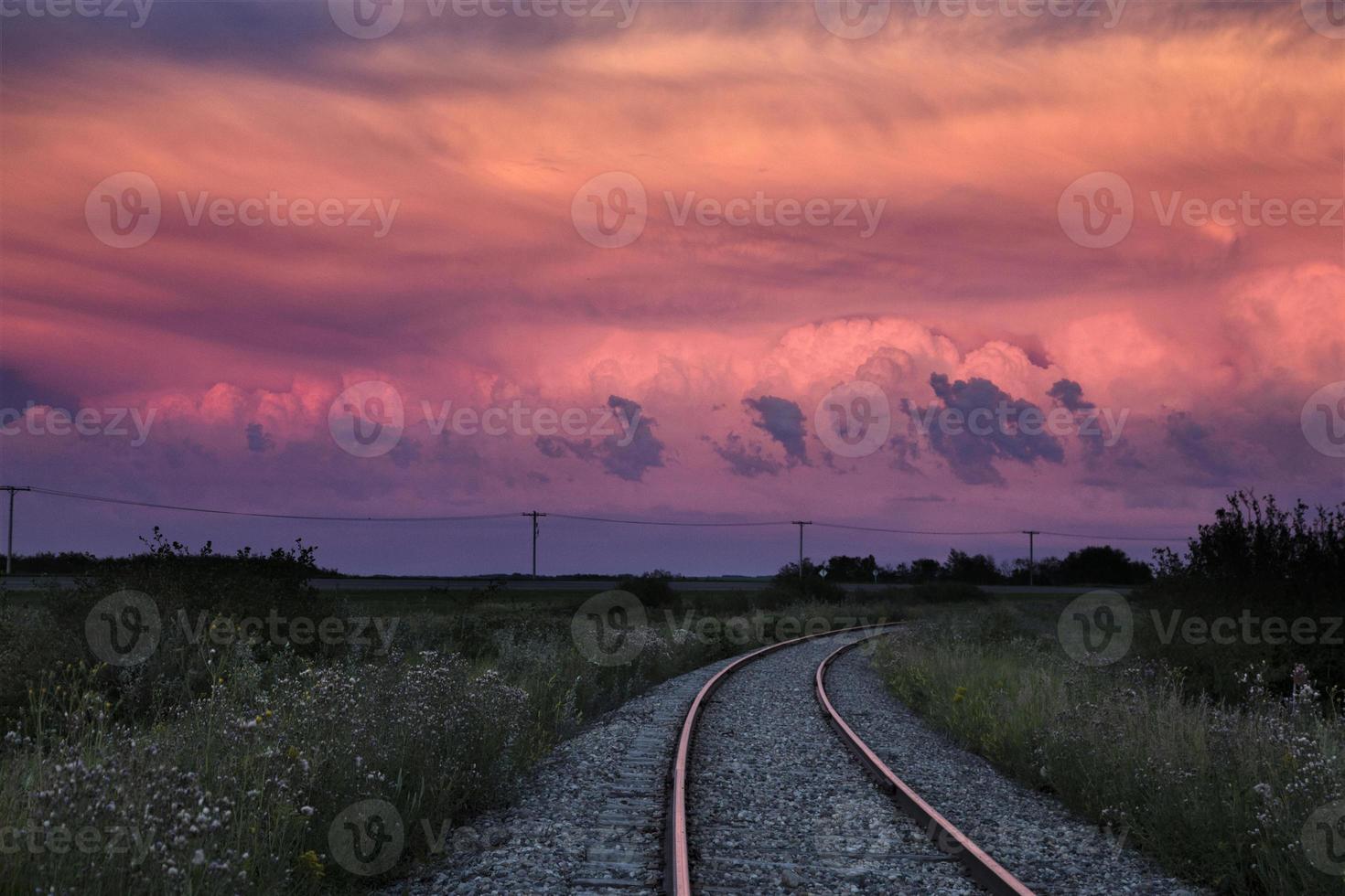 Storm Clouds Saskatchewan sunset photo