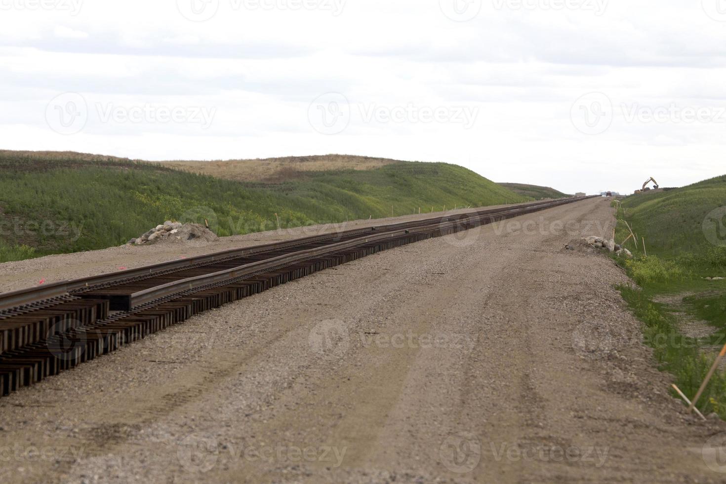 Buildind a railroad Track photo