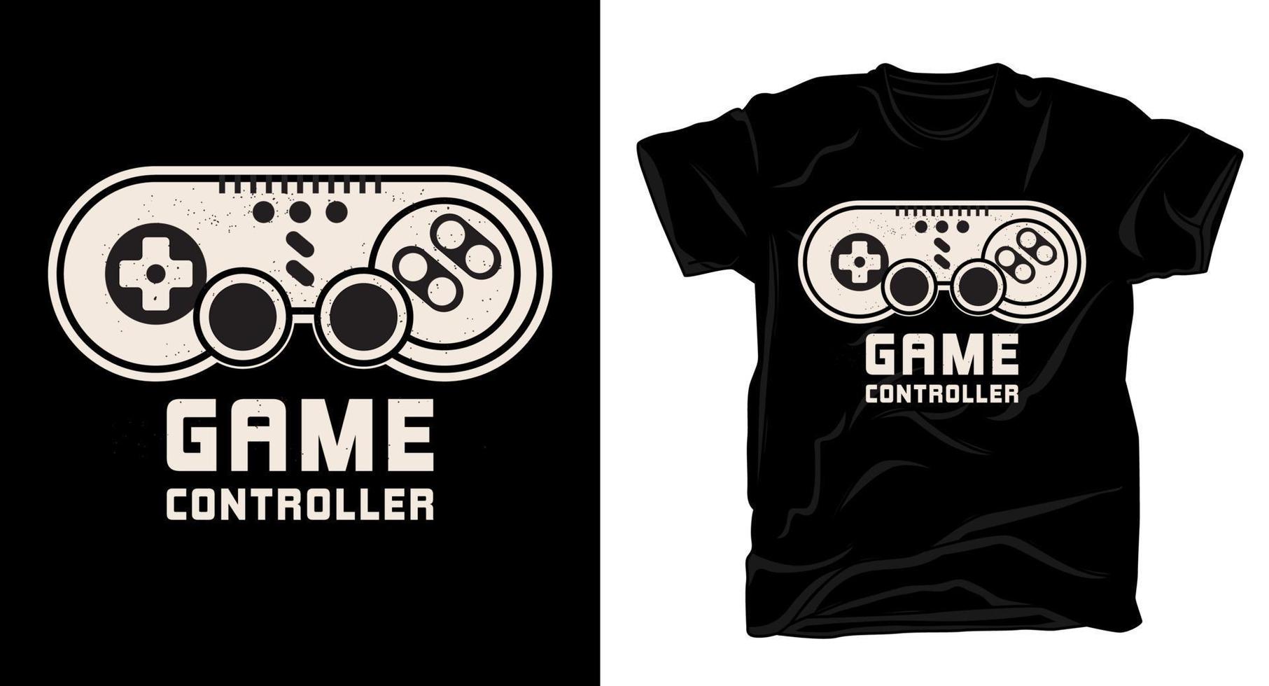 diseño de tipografía de controlador de juego para camiseta vector