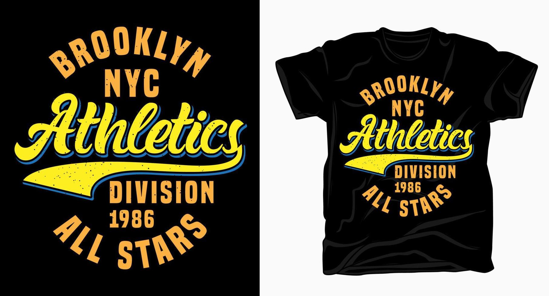 Brooklyn athletics all stars typography for t shirt design vector