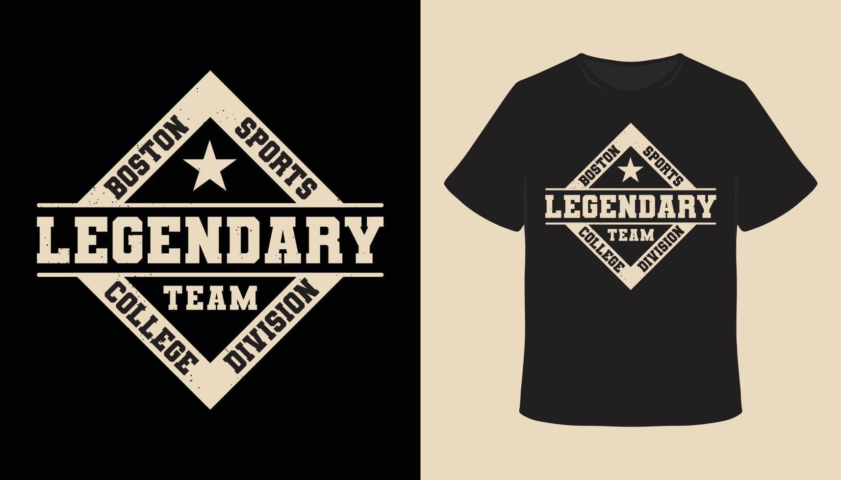 Legendary team typography t-shirt design vector