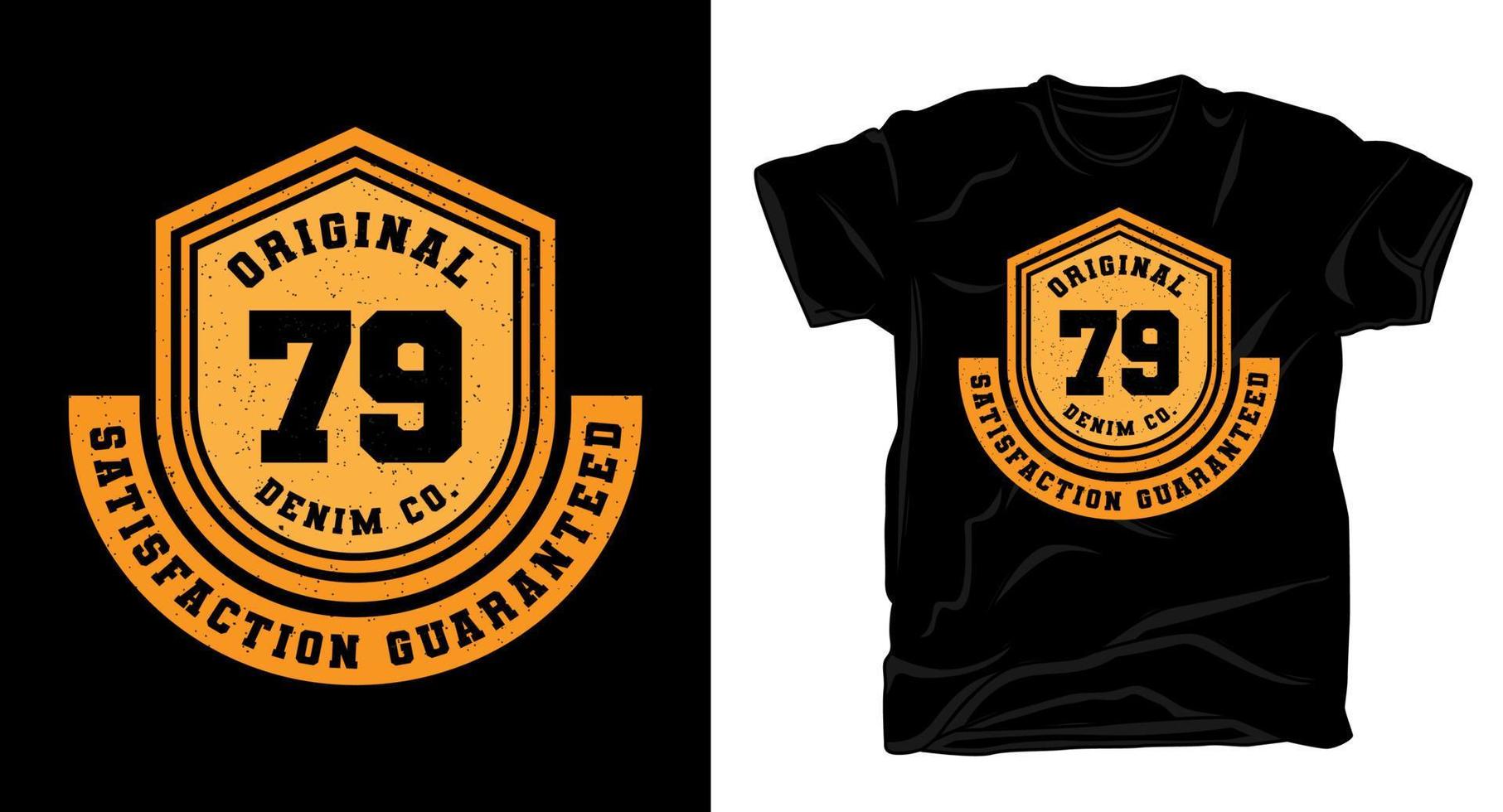 Original seventy nine typography t-shirt design vector