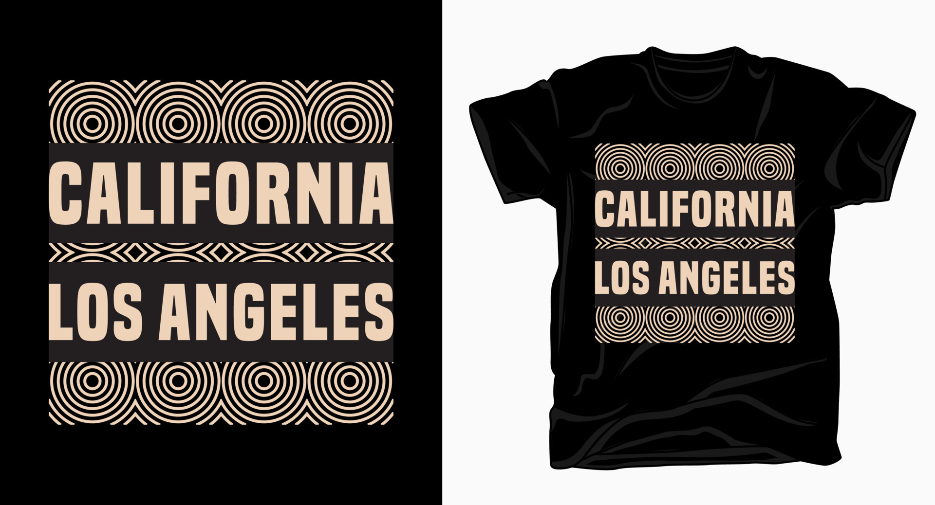 California los angeles typography design for t-shirt 5438828 Vector Art ...