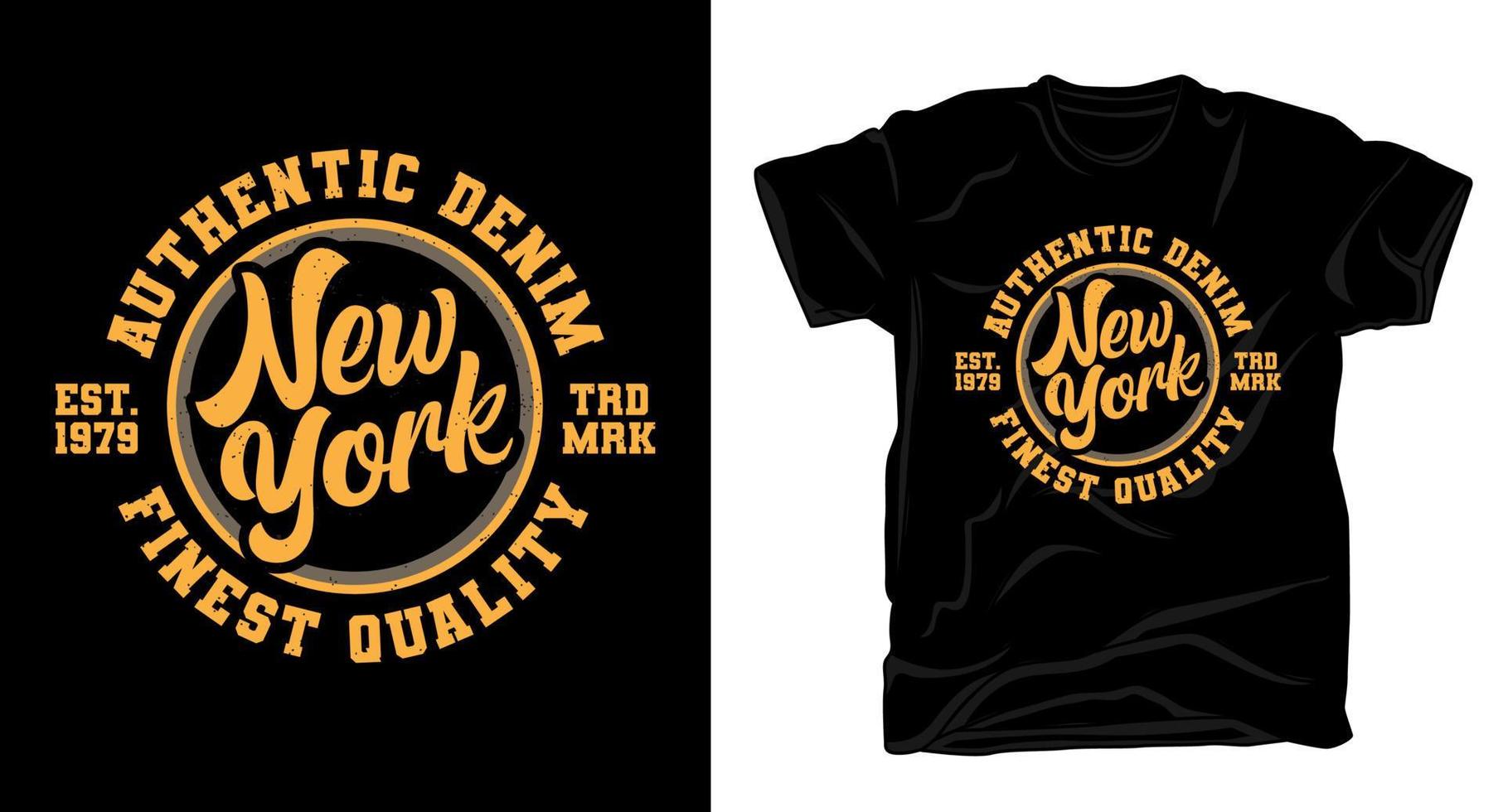 New york typography t-shirt design vector